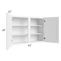 Frosted White Shaker 42x30 Wall Cabinet