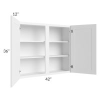 Frosted White Shaker 42x36 Wall Cabinet