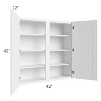 Frosted White Shaker 42x42 Wall Cabinet