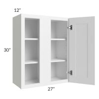 Frosted White Shaker 27x30 Blind Corner Wall Cabinet