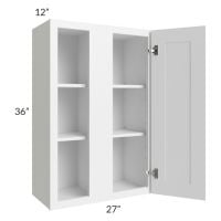 Frosted White Shaker 27x36 Blind Corner Wall Cabinet