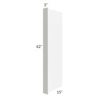 Frosted White Shaker 15x42 Wall End Panel