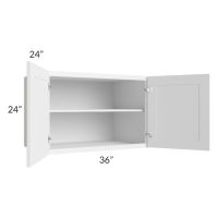 Frosted White Shaker 36x24x24 Refrigerator Wall Cabinet