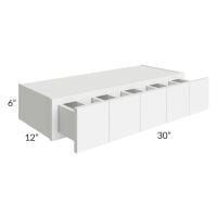 Frosted White Shaker 30x6 Spice Drawer Wall Cabinet
