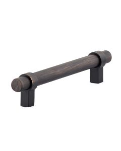 Contemporary Metal Pull 6.61" Overall Length in Brushed Oil-Rubbed Bronze